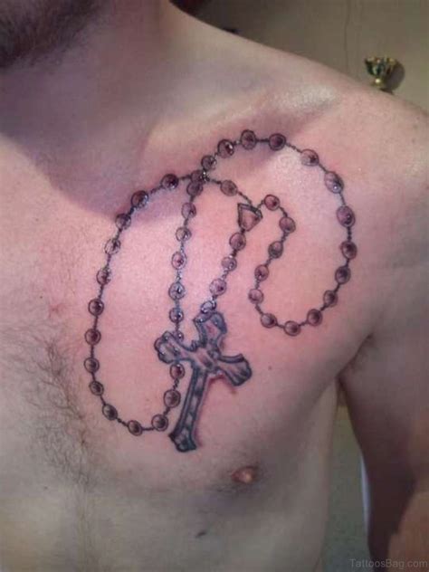 rosary tattoo on chest|rosary bead wrist tattoo designs.